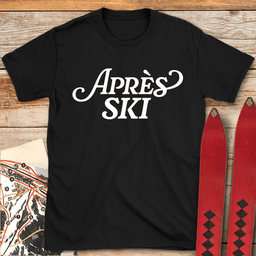 Après Ski Calligraphy T Shirt Gift For Skier