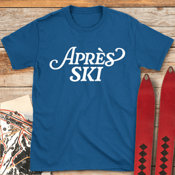 Après Ski Calligraphy T Shirt Gift For Skier