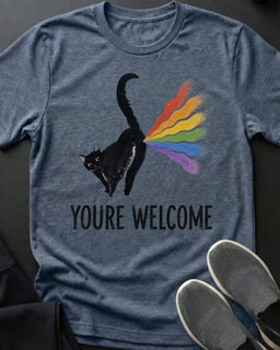 Youre Welcome Tee Gift For Cat Lover