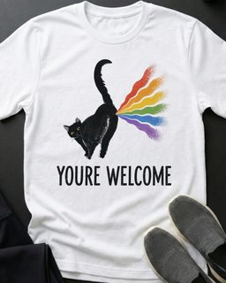 Youre Welcome Tee Gift For Cat Lover
