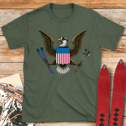 American Ski Eagle T Shirt Gift For Skier