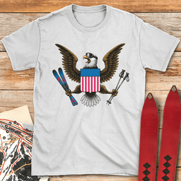 American Ski Eagle T Shirt Gift For Skier