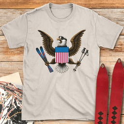 American Ski Eagle T Shirt Gift For Skier