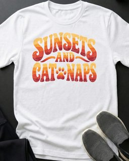 Sunsets And Cat Naps Tee Gift For Cat Lover
