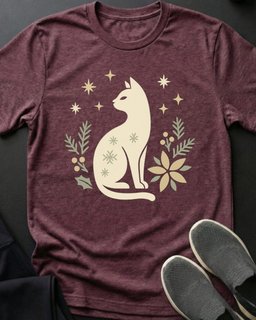 Winter Cat Tee Gift For Cat Lover