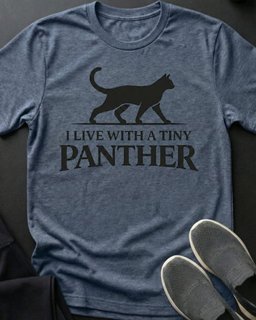 Tiny Panther Tee Gift For Cat Lover