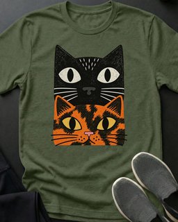 Tortie Stack Tee Gift For Cat Lover