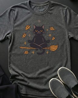 Zen Witchy Cat Tee Gift For Cat Lover