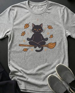 Zen Witchy Cat Tee Gift For Cat Lover