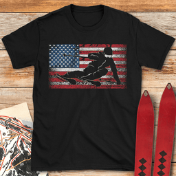 American Carve T Shirt Gift For Skier