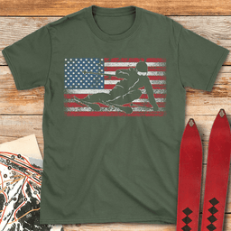 American Carve T Shirt Gift For Skier