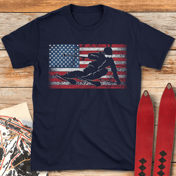 American Carve T Shirt Gift For Skier