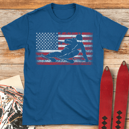 American Carve T Shirt Gift For Skier