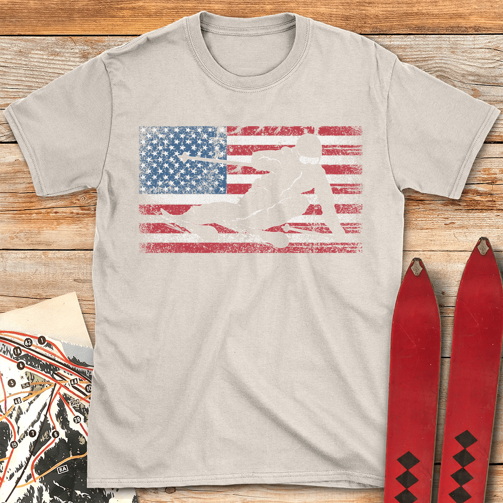 American Carve T Shirt Gift For Skier