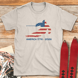America Ski Flag 250 T Shirt Gift For Skier