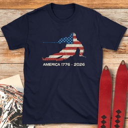 America Ski Flag 250 T Shirt Gift For Skier