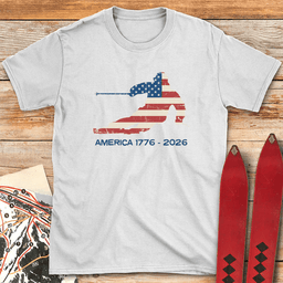 America Ski Flag 250 T Shirt Gift For Skier