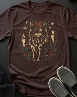 Yule Cat Tee Gift For Cat Lover