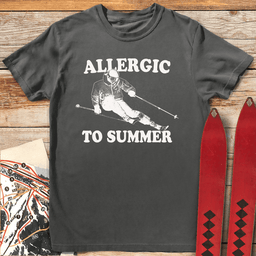 Allergic To Summer T Shirt Gift For Skier
