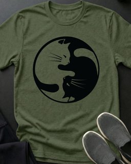 Yin Yang Ii Tee Gift For Cat Lover