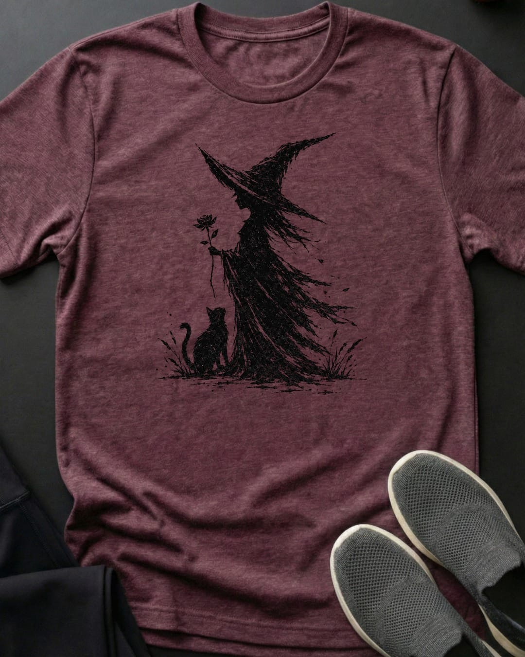 Witchy Friends Tee Gift For Cat Lover