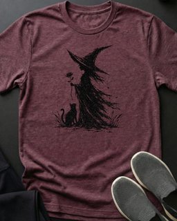 Witchy Friends Tee Gift For Cat Lover