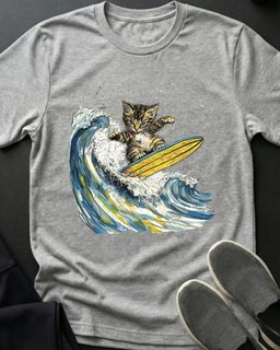 Surfin Tee Gift For Cat Lover