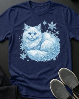 Winter Kitty Tee Gift For Cat Lover