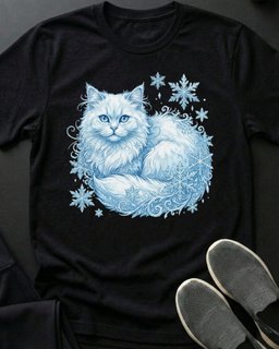 Winter Kitty Tee Gift For Cat Lover