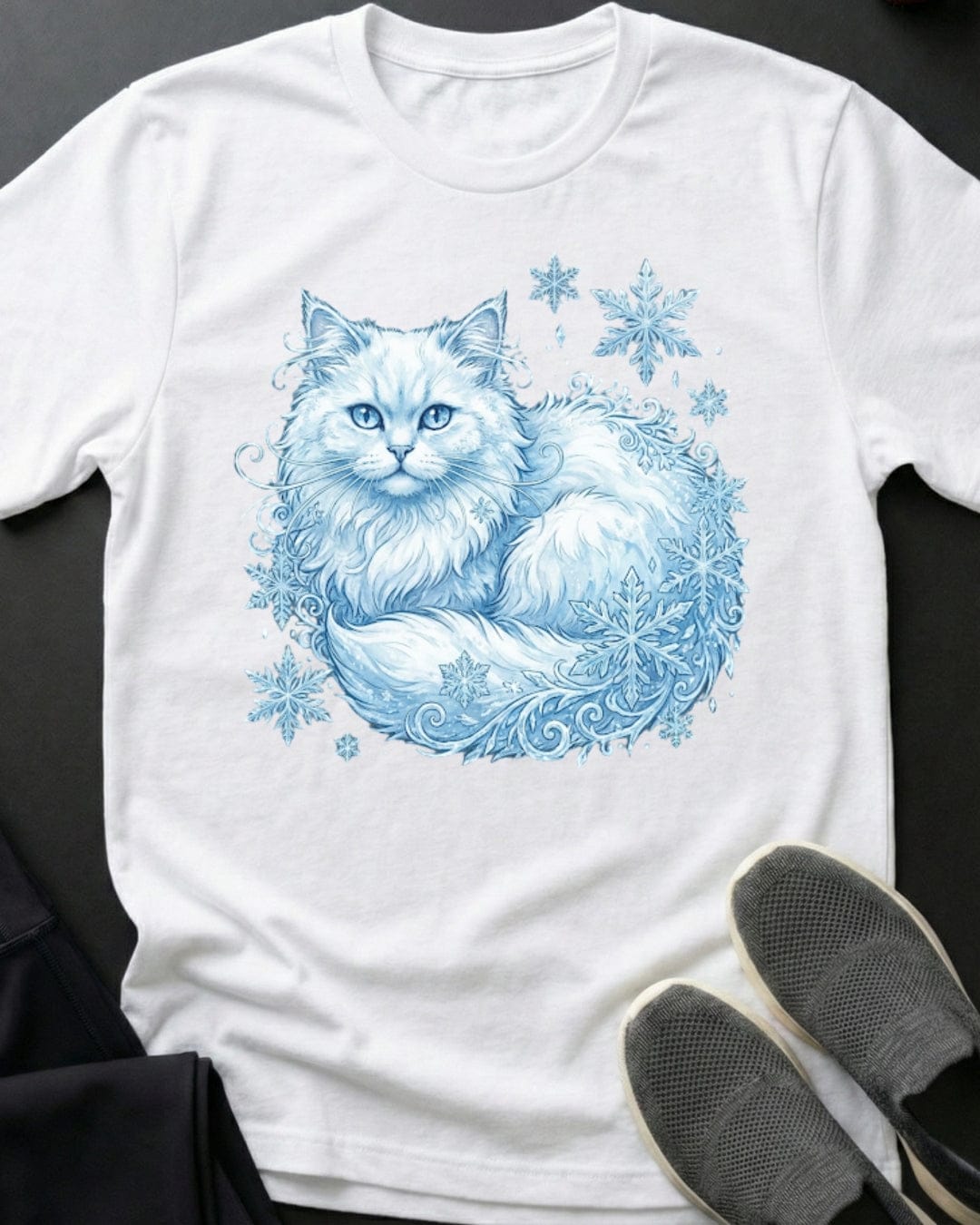 Winter Kitty Tee Gift For Cat Lover