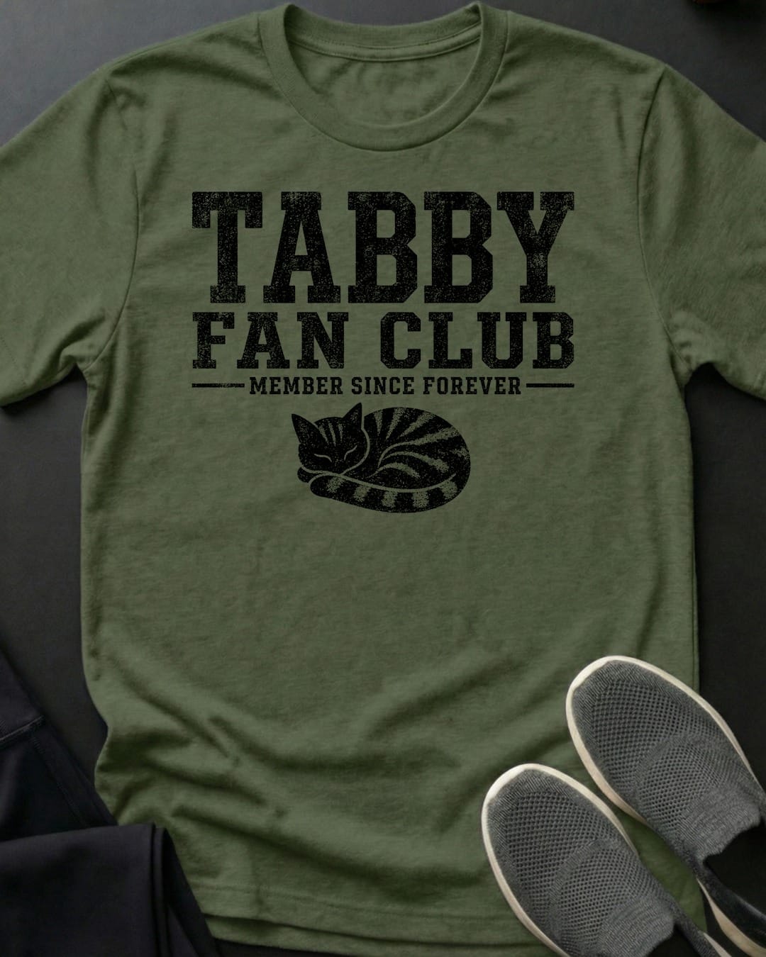 Tabby Fan Club Tee Gift For Cat Lover