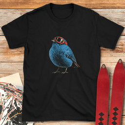 Blue Bird T Shirt Gift For Skier