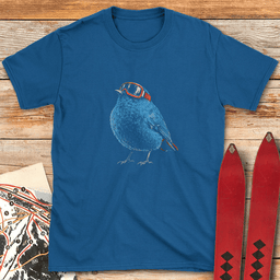 Blue Bird T Shirt Gift For Skier