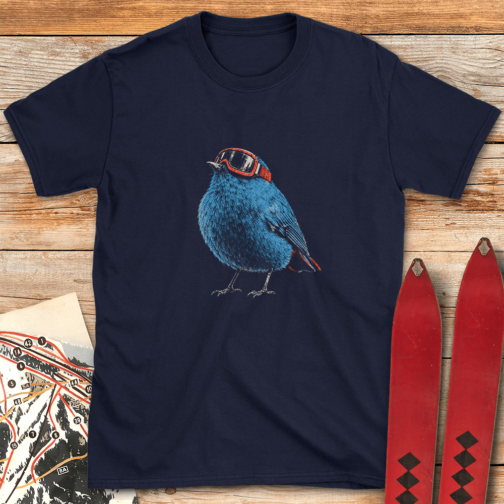 Blue Bird T Shirt Gift For Skier