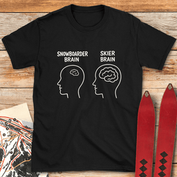 Big Brain Skier T Shirt Gift For Skier