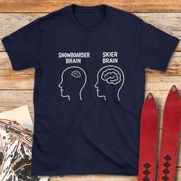 Big Brain Skier T Shirt Gift For Skier