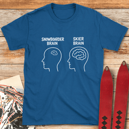 Big Brain Skier T Shirt Gift For Skier