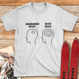 Big Brain Skier T Shirt Gift For Skier