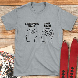 Big Brain Skier T Shirt Gift For Skier