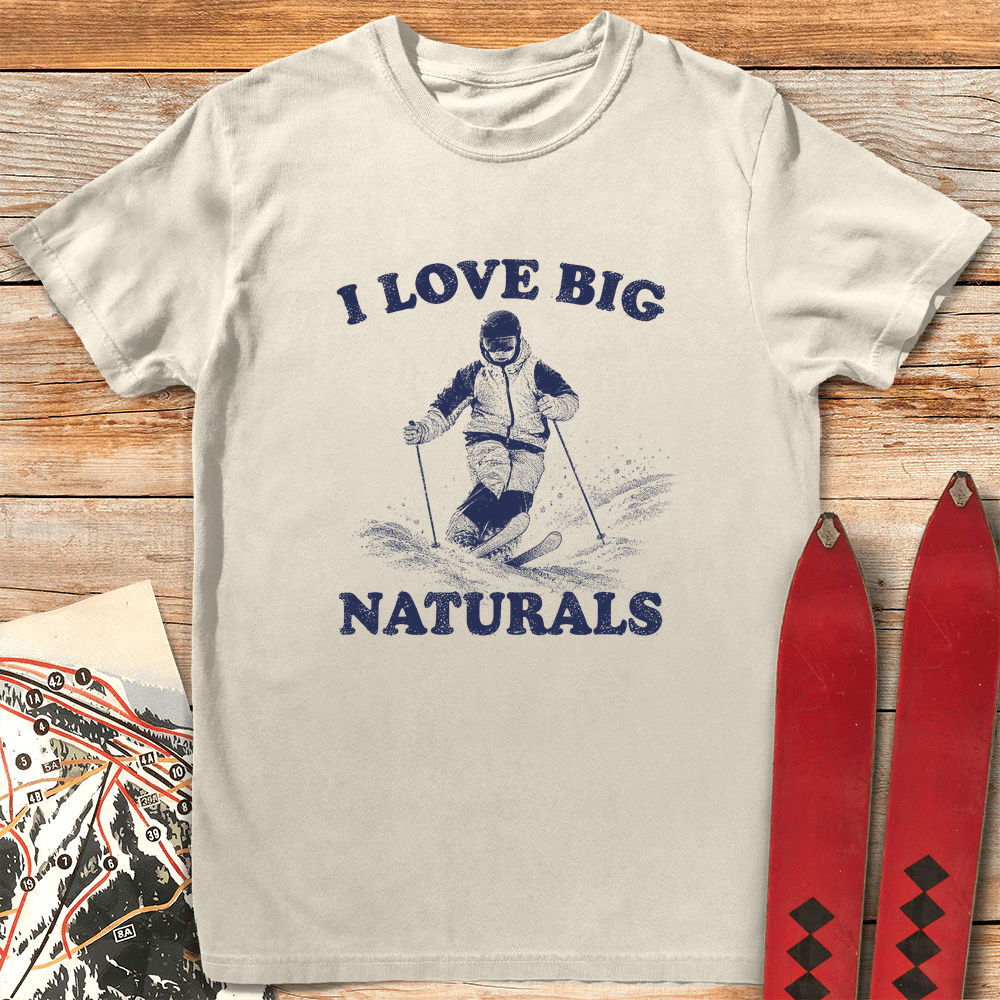Big Natural Skier T Shirt Gift For Skier