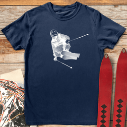 Bitmap Ski Style T Shirt Gift For Skier