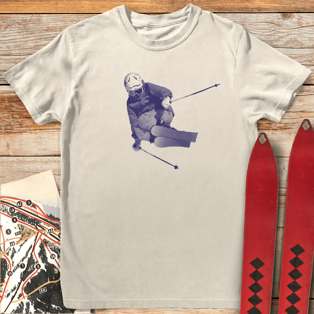 Bitmap Ski Style T Shirt Gift For Skier