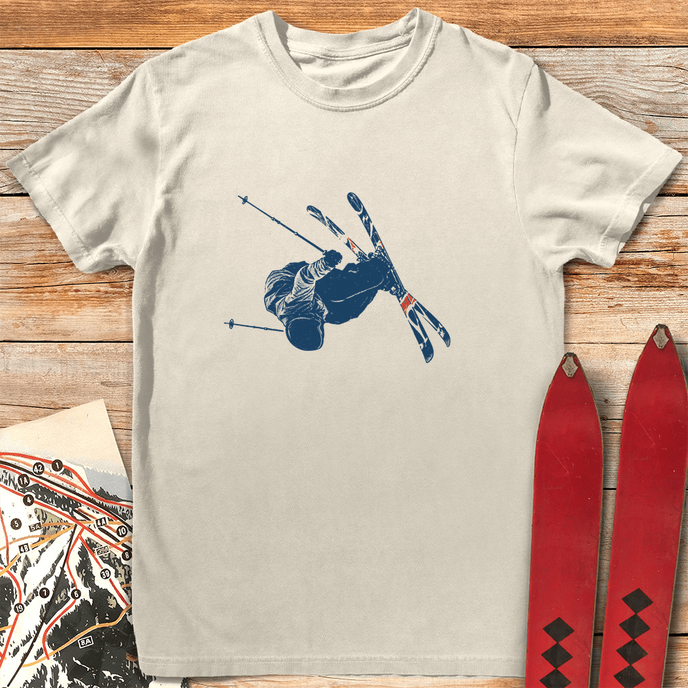 Bottoms Up T Shirt Gift For Skier