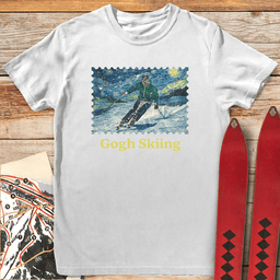 Gogh Skiing T Shirt Gift For Skier