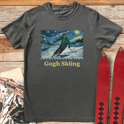 Gogh Skiing T Shirt Gift For Skier