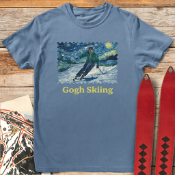Gogh Skiing T Shirt Gift For Skier