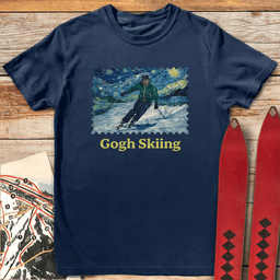 Gogh Skiing T Shirt Gift For Skier