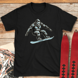 Big Foot Board T Shirt Gift For Skier