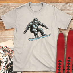 Big Foot Board T Shirt Gift For Skier