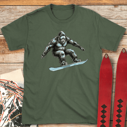 Big Foot Board T Shirt Gift For Skier